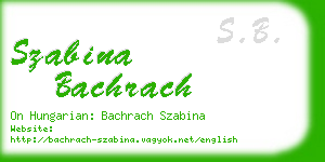 szabina bachrach business card